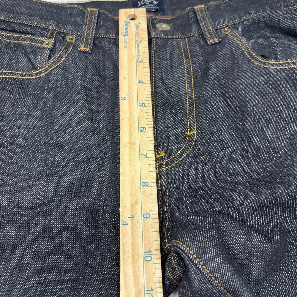 J.Crew The Driggs Mens Slim‎ Fit Dark Wash Denim Jeans 32x32 Urban Edgy Grunge